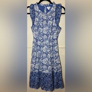 J Crew Blue Floral 100% Cotton Dress Size 2 & 14 Available NWT